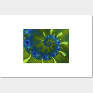 Delicate Blue Flowers Posters and Art